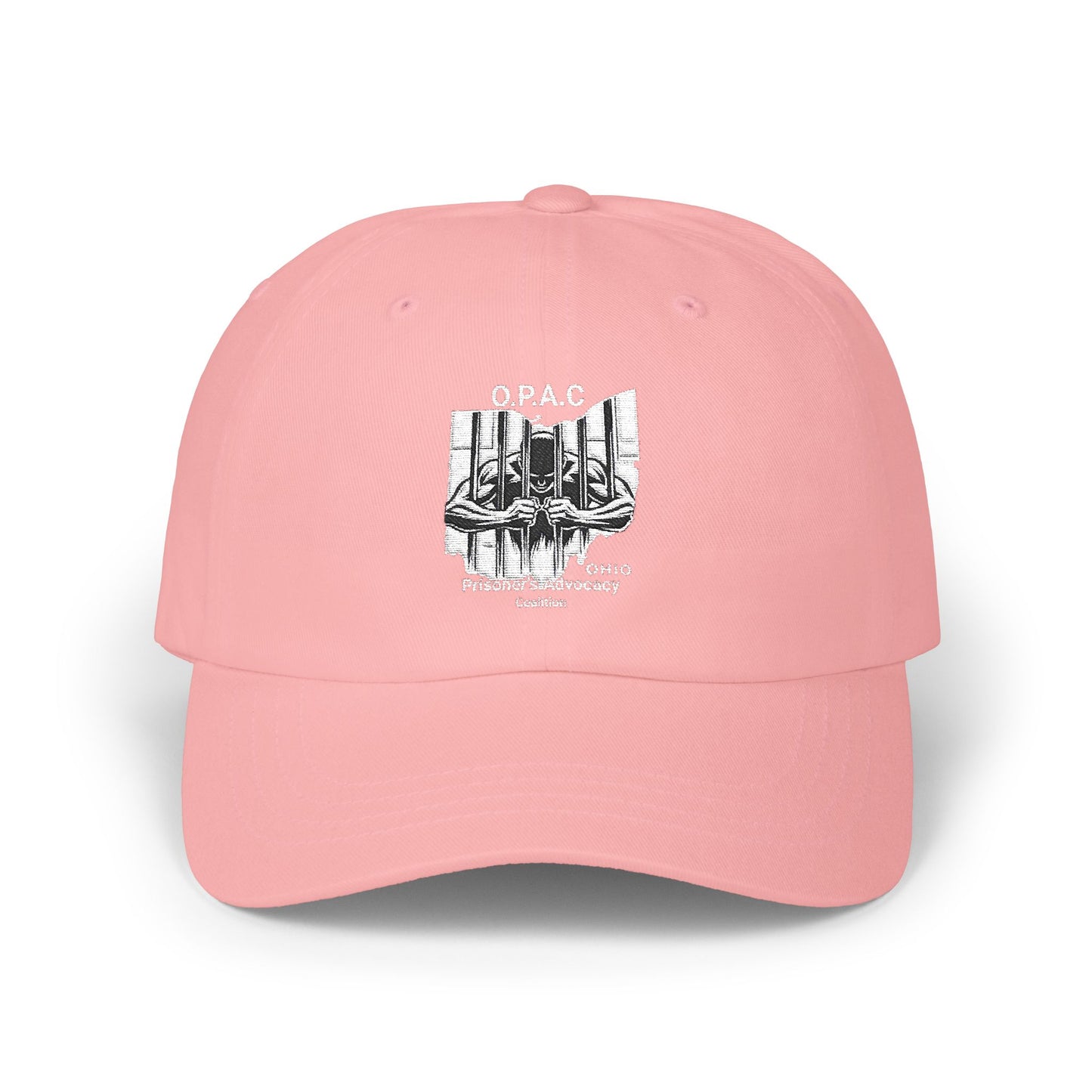 White Embroidered Patch Logo Dad Cap