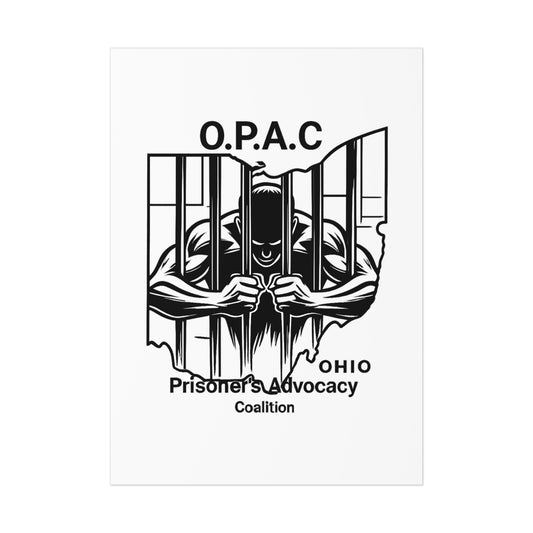 O.P.A.C. Prisoner Advocacy Art Print | Uncoated Posters for Social Justice Decor, Activism Wall Art, Awareness Posters, Community Engagement, [...]