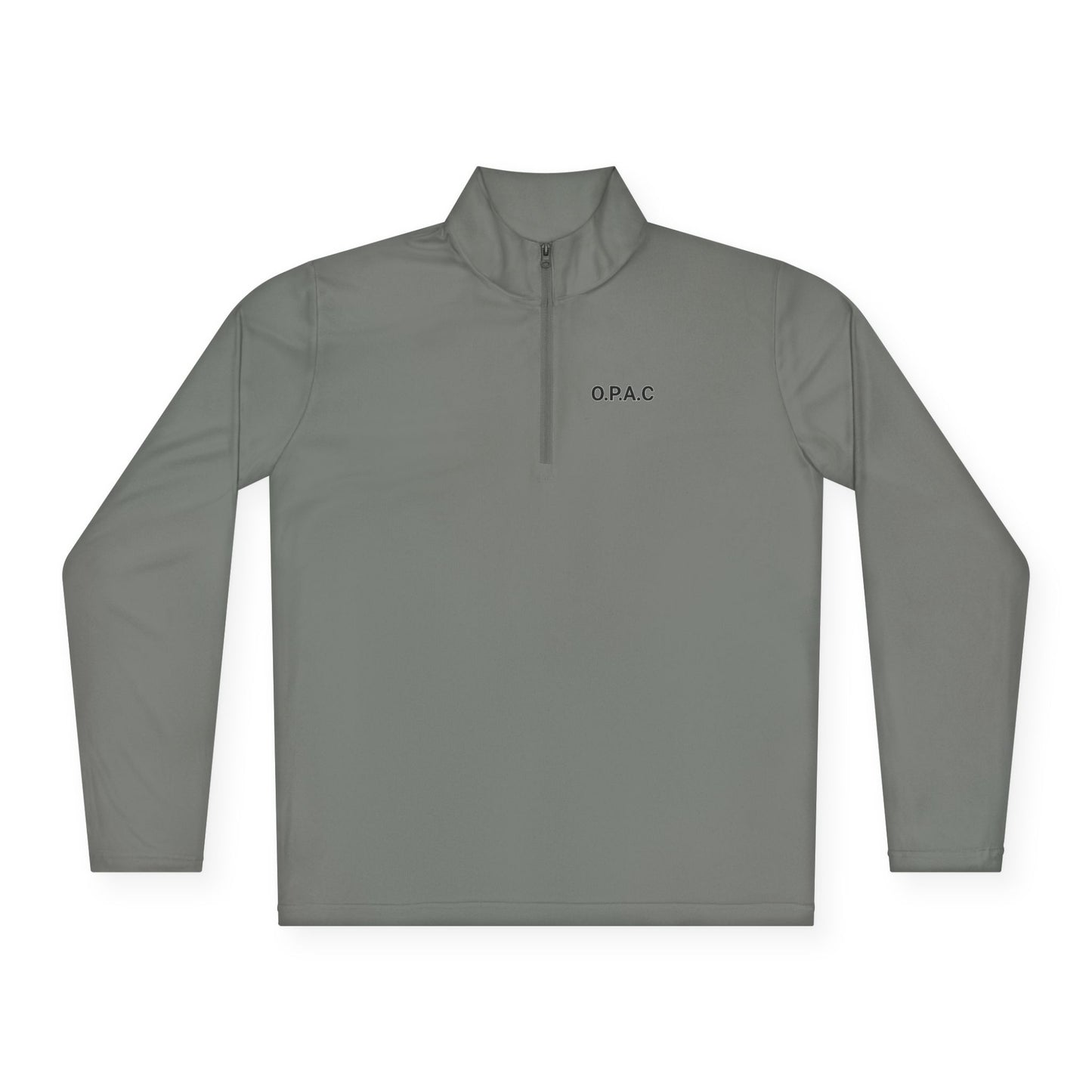 Unisex Quarter-Zip Pullover - Ladies O P A C Double-sided Black-lettered Text Logo Stylish Graphic Design