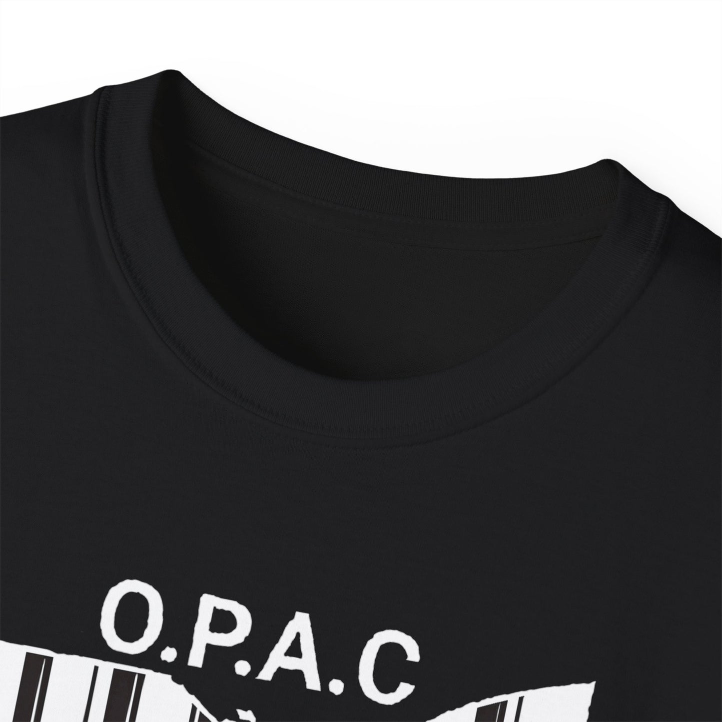 White O.P.A.C. Logo Advocacy Tee, Unisex Cotton T-Shirt for Supporters, Prison Advocacy, Social Justice, Awareness Shirt, Gift for Activists