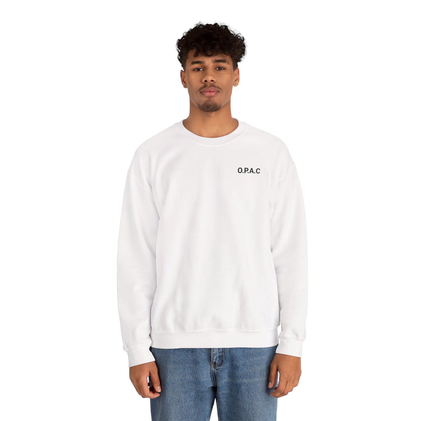 Cozy Comfort Classic Minimalistic O.P.A.C. (black-lettered) Prisoner's Advocacy Crewneck Sweatshirt | Unisex, Casual Wear, Gift for Him, Her, Stay-at-Home Style, Everyday Fashion - O.P.A.C.