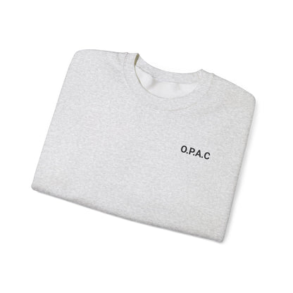 Cozy Comfort Classic Minimalistic O.P.A.C. (black-lettered) Prisoner's Advocacy Crewneck Sweatshirt | Unisex, Casual Wear, Gift for Him, Her, Stay-at-Home Style, Everyday Fashion - O.P.A.C.