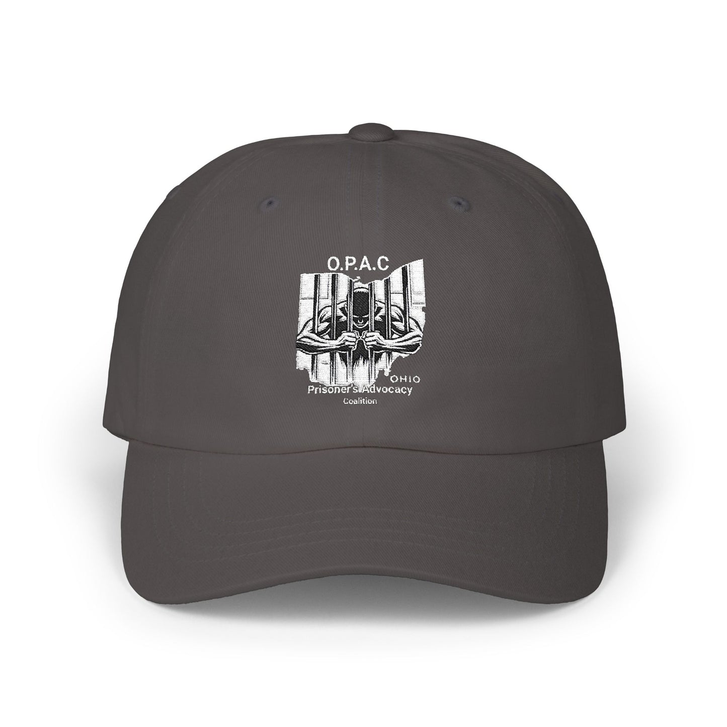 White Embroidered Patch Logo Dad Cap