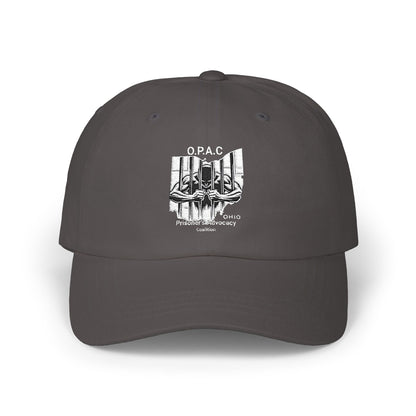 White Embroidered Patch Logo Dad Cap