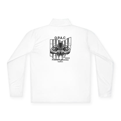 Men's O.P.A.C. Double-sided Black-lettered text (on front) & Logo (on back) Unisex Quarter-Zip Pullover with Stylish Graphic Design, Cozy Layer for Men and Women, Perfect for Casual Outings, Outdoor Adventures, [...]
