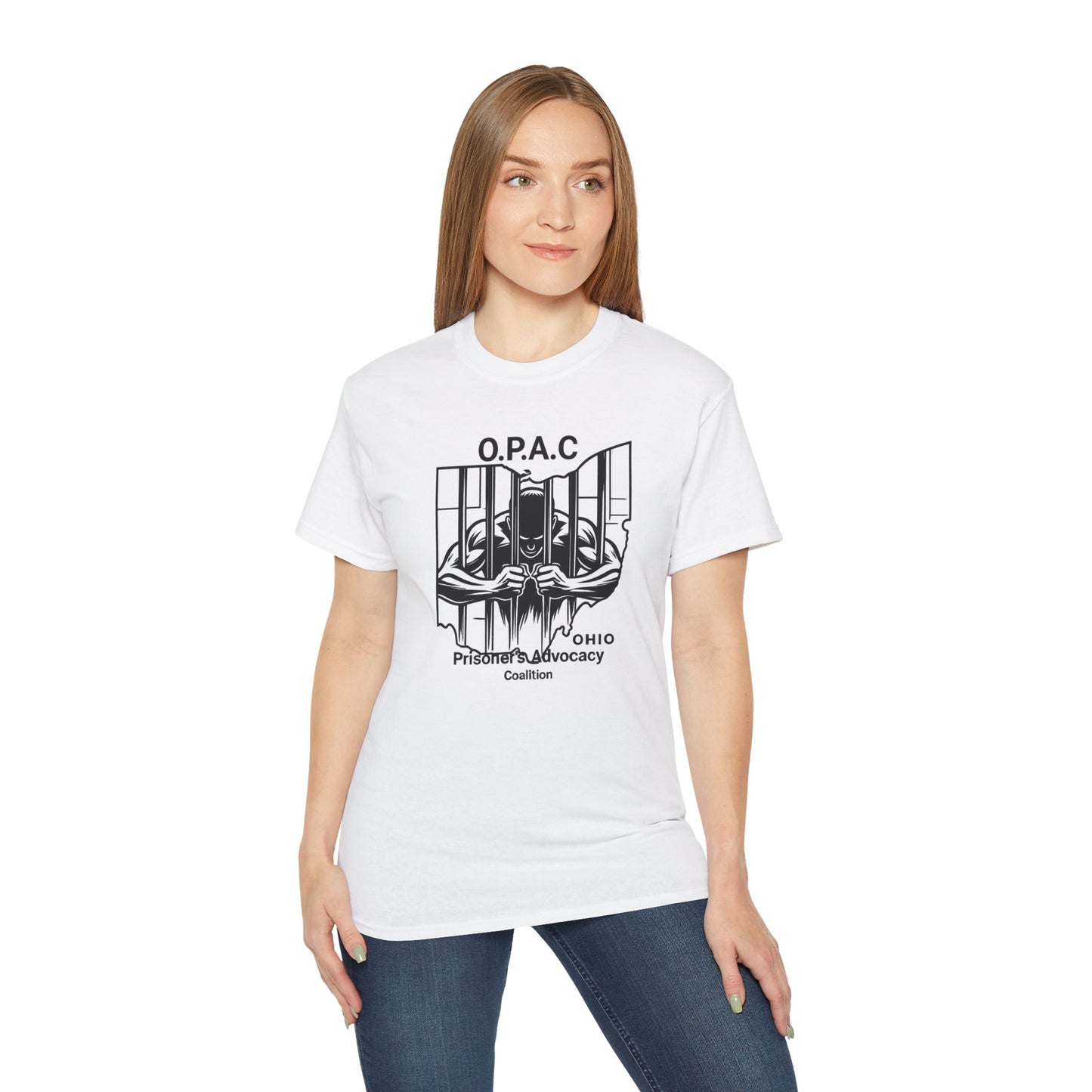 Black O.P.A.C. Advocacy Tee, Unisex Cotton T-Shirt for Supporters, Prison Advocacy, Social Justice, Awareness Shirt, Gift for Activists
