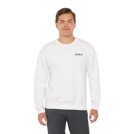Cozy Comfort Classic Minimalistic O.P.A.C. (black-lettered) Prisoner's Advocacy Crewneck Sweatshirt | Unisex, Casual Wear, Gift for Him, Her, Stay-at-Home Style, Everyday Fashion - O.P.A.C.