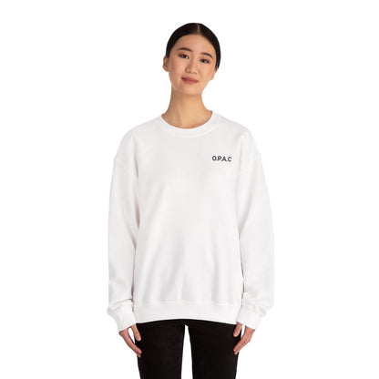 Cozy Comfort Classic Minimalistic O.P.A.C. (black-lettered) Prisoner's Advocacy Crewneck Sweatshirt | Unisex, Casual Wear, Gift for Him, Her, Stay-at-Home Style, Everyday Fashion - O.P.A.C.