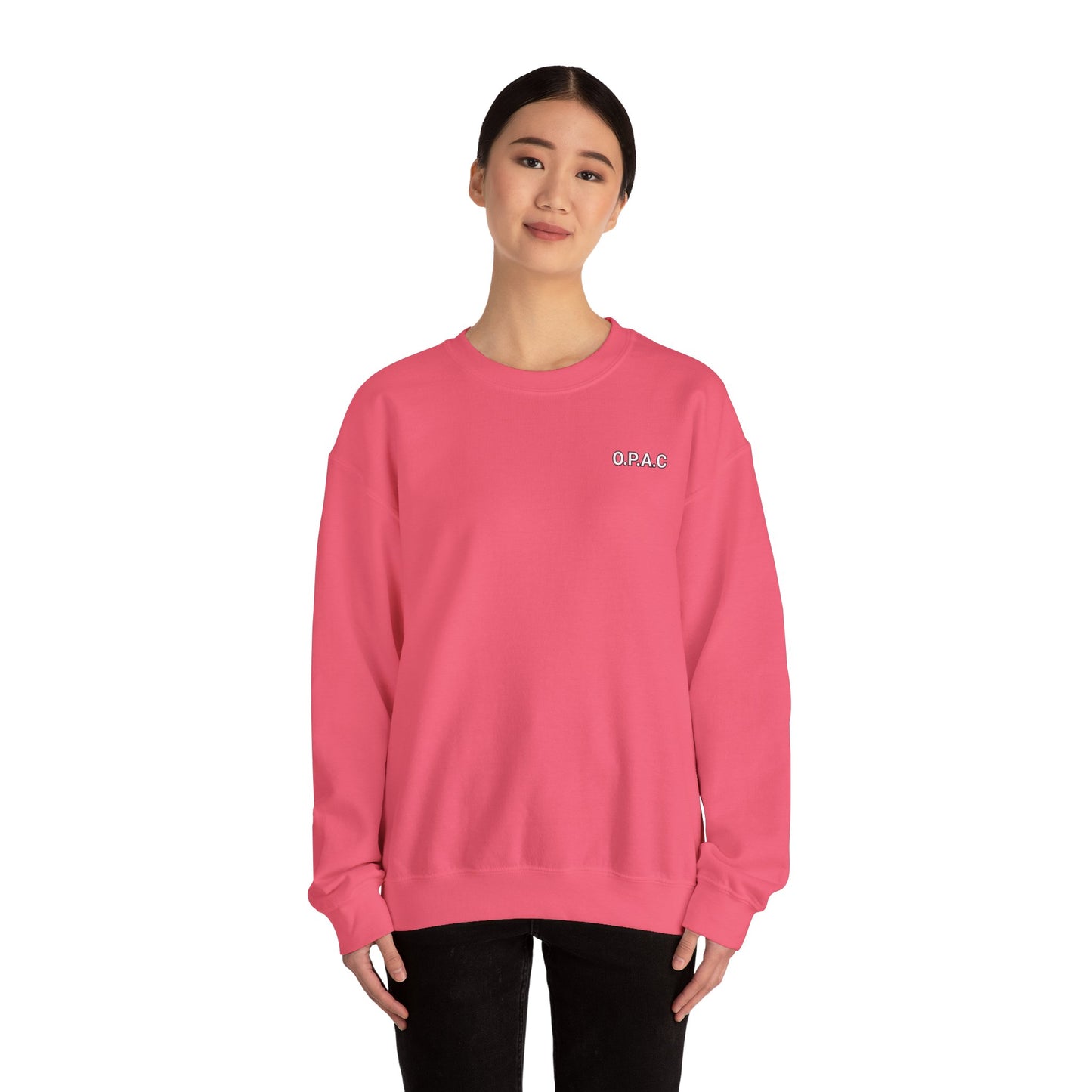 Cozy Comfort Classic Minimalistic (white-lettered) O.P.A.C. Prisoner's Advocacy Crewneck Sweatshirt | Unisex, Casual Wear, Gift for Him, Her, Stay-at-Home Style, Everyday Fashion - O.P.A.C.