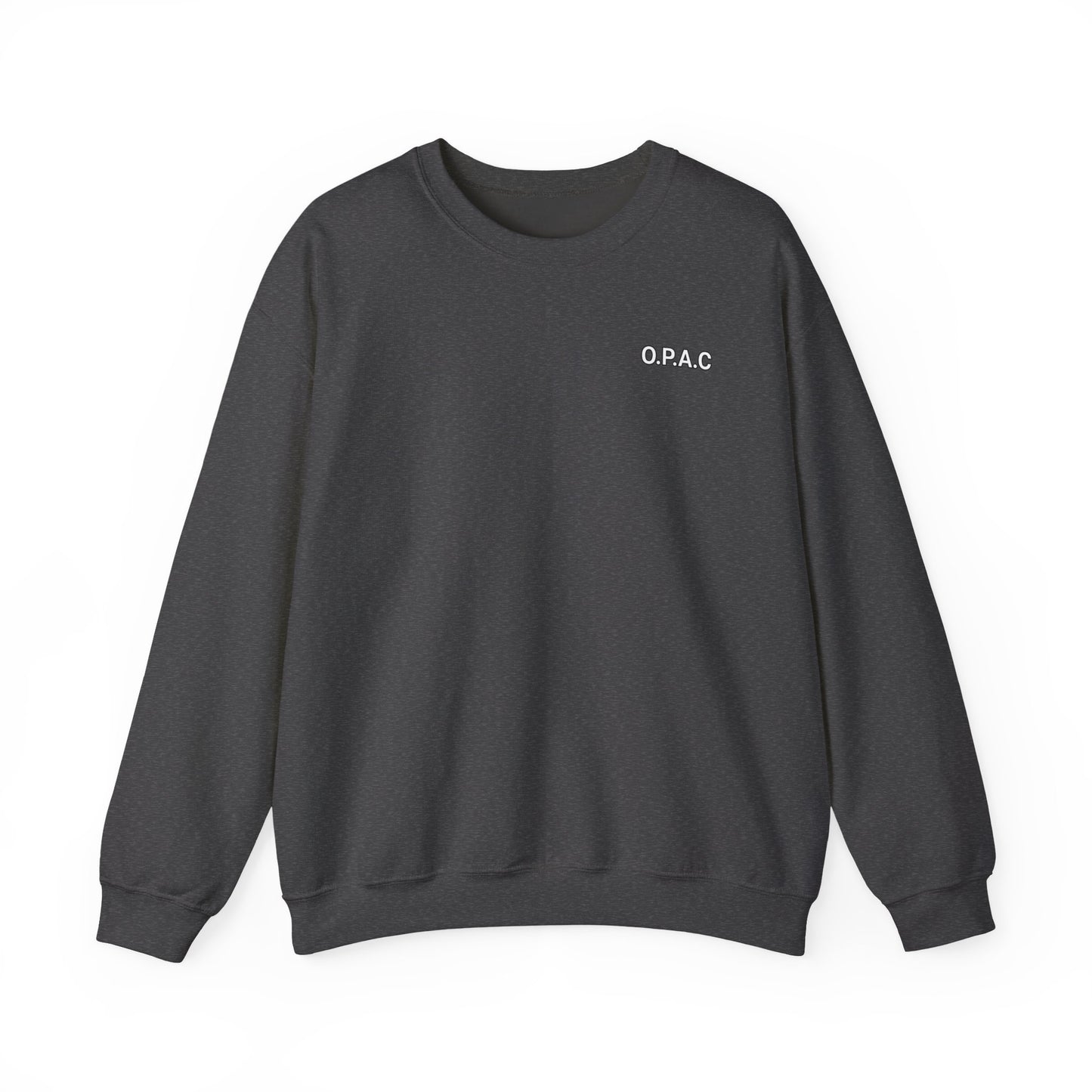 Cozy Comfort Classic Minimalistic (white-lettered) O.P.A.C. Prisoner's Advocacy Crewneck Sweatshirt | Unisex, Casual Wear, Gift for Him, Her, Stay-at-Home Style, Everyday Fashion - O.P.A.C.
