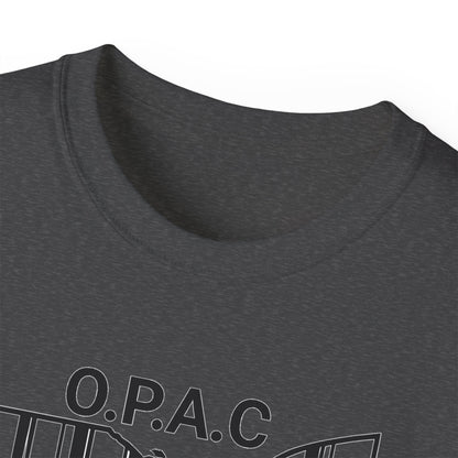 Black O.P.A.C. Advocacy Tee, Unisex Cotton T-Shirt for Supporters, Prison Advocacy, Social Justice, Awareness Shirt, Gift for Activists