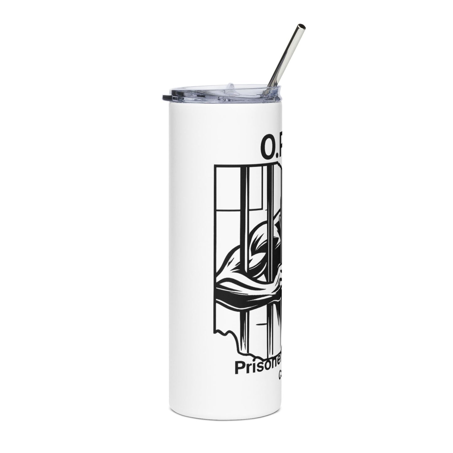 Custom Stainless Steel O.P.A.C. Tumbler for Advocates, 20oz - Prisoner's Rights, Perfect for Gifts, Fundraising, and Activism