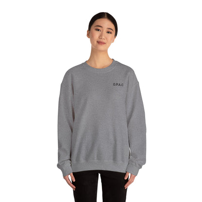 Cozy Comfort Classic Minimalistic O.P.A.C. (black-lettered) Prisoner's Advocacy Crewneck Sweatshirt | Unisex, Casual Wear, Gift for Him, Her, Stay-at-Home Style, Everyday Fashion - O.P.A.C.