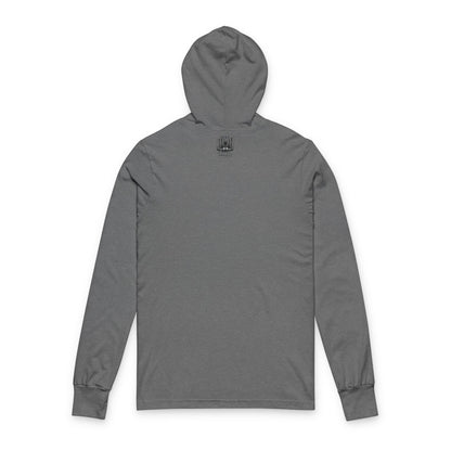 O.P.A.C. Black-Lettered Text Advocacy Graphic Hooded Long Sleeve Tee, Prisoner Rights Awareness, Unisex