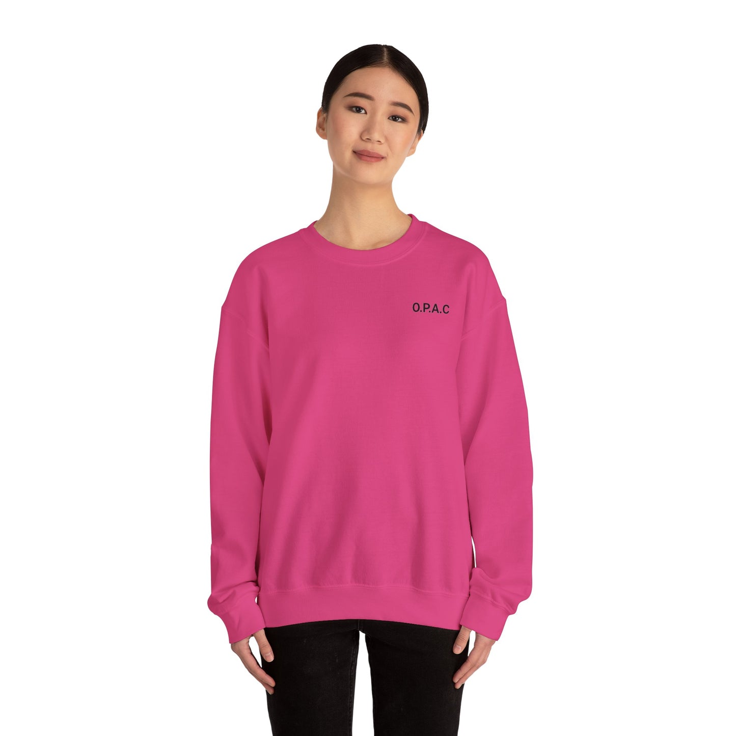 Cozy Comfort Classic Minimalistic O.P.A.C. (black-lettered) Prisoner's Advocacy Crewneck Sweatshirt | Unisex, Casual Wear, Gift for Him, Her, Stay-at-Home Style, Everyday Fashion - O.P.A.C.