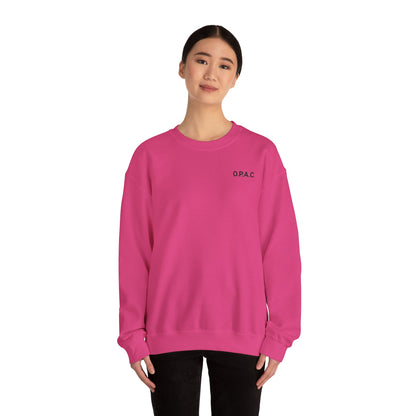 Cozy Comfort Classic Minimalistic O.P.A.C. (black-lettered) Prisoner's Advocacy Crewneck Sweatshirt | Unisex, Casual Wear, Gift for Him, Her, Stay-at-Home Style, Everyday Fashion - O.P.A.C.