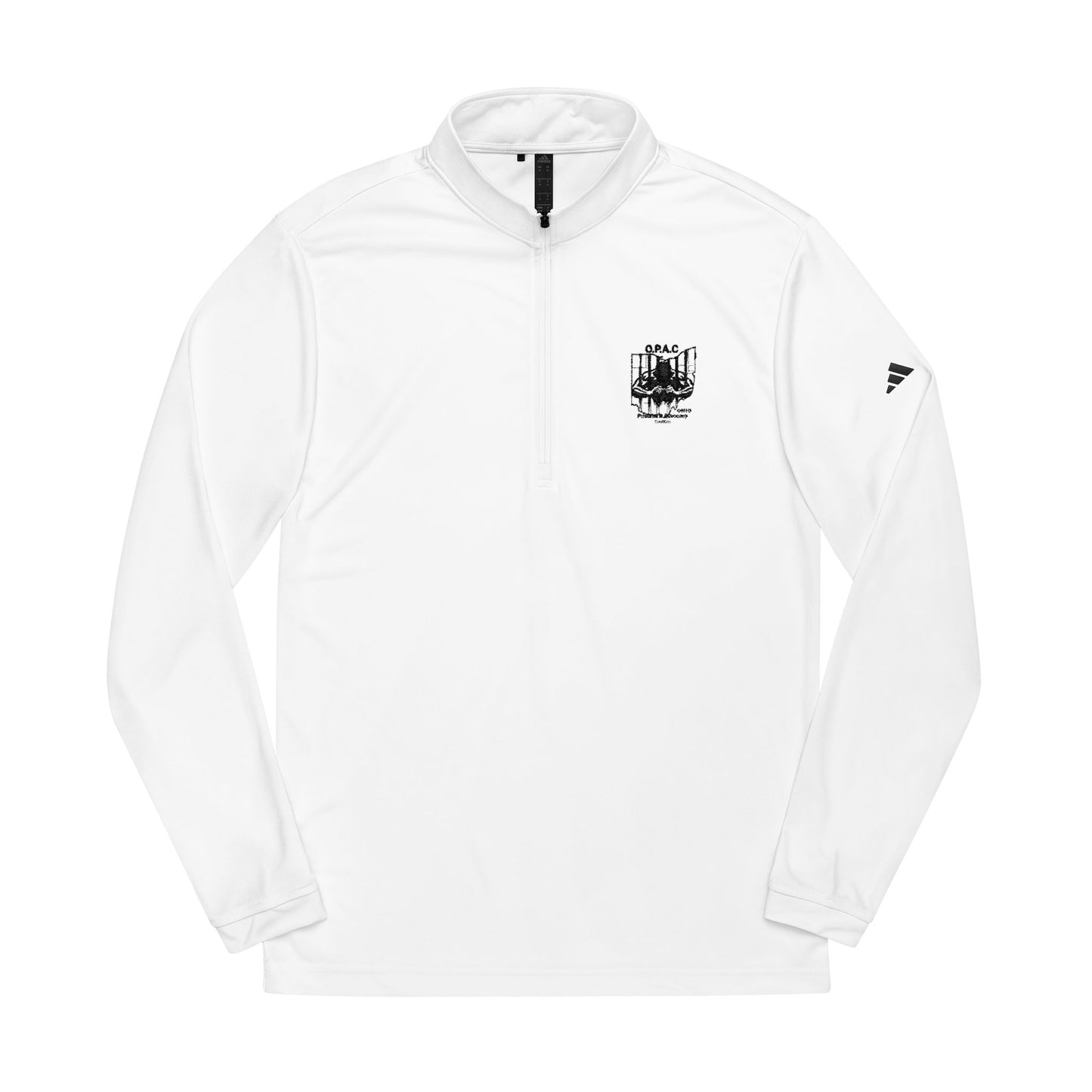 O.P.A.C. Prisoner's Advocacy Coalition Logo Design Embroidered Adidas Quarter-Zip Pullover