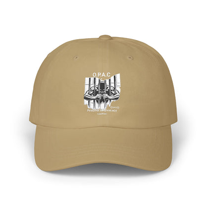 White Embroidered Patch Logo Dad Cap