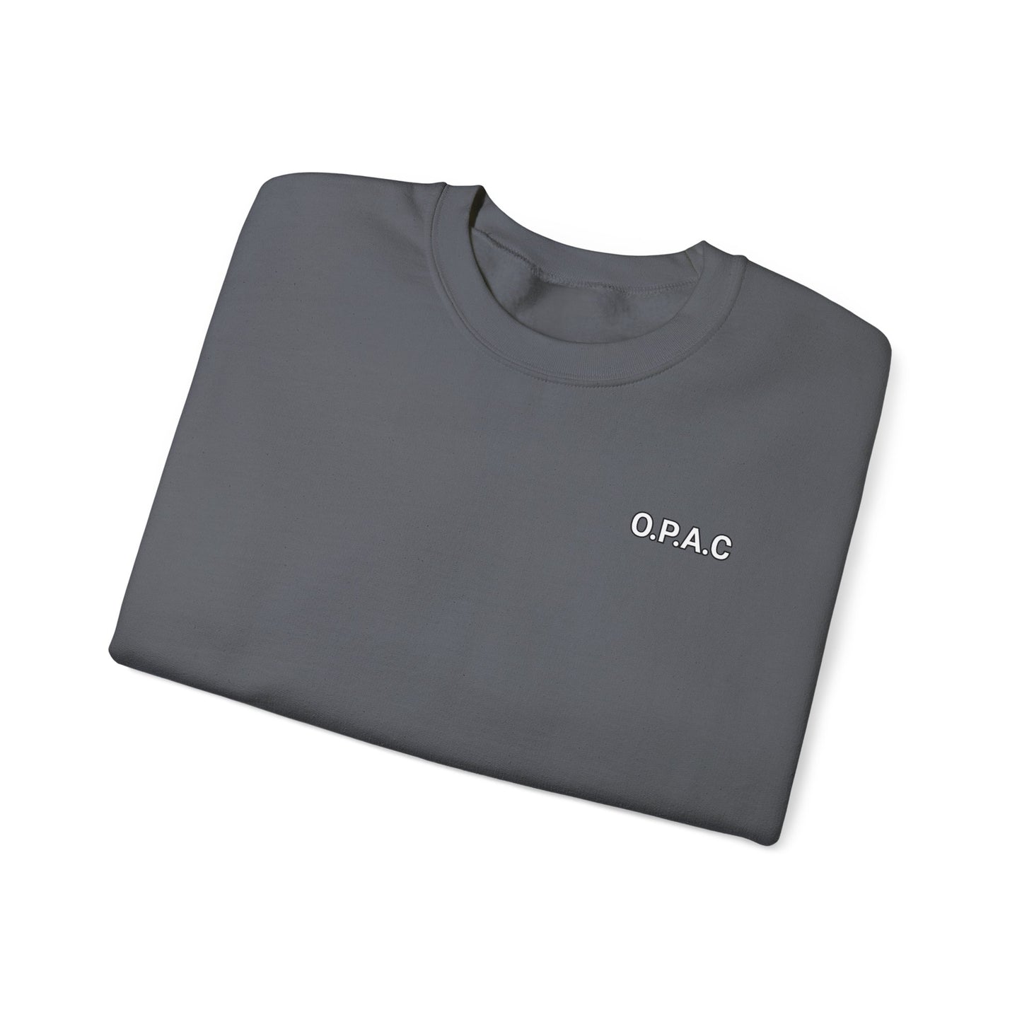 Cozy Comfort Classic Minimalistic (white-lettered) O.P.A.C. Prisoner's Advocacy Crewneck Sweatshirt | Unisex, Casual Wear, Gift for Him, Her, Stay-at-Home Style, Everyday Fashion - O.P.A.C.