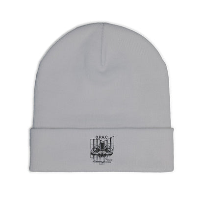 O.P.A.C. Ohio Prisoner's Advocacy Coalition Custom Embroidered Patch Logo Knit Beanie - Cozy Fashion Accessory, Winter Gift, O.P.A.C. Beanie, Streetwear Essential, Unisex Hat