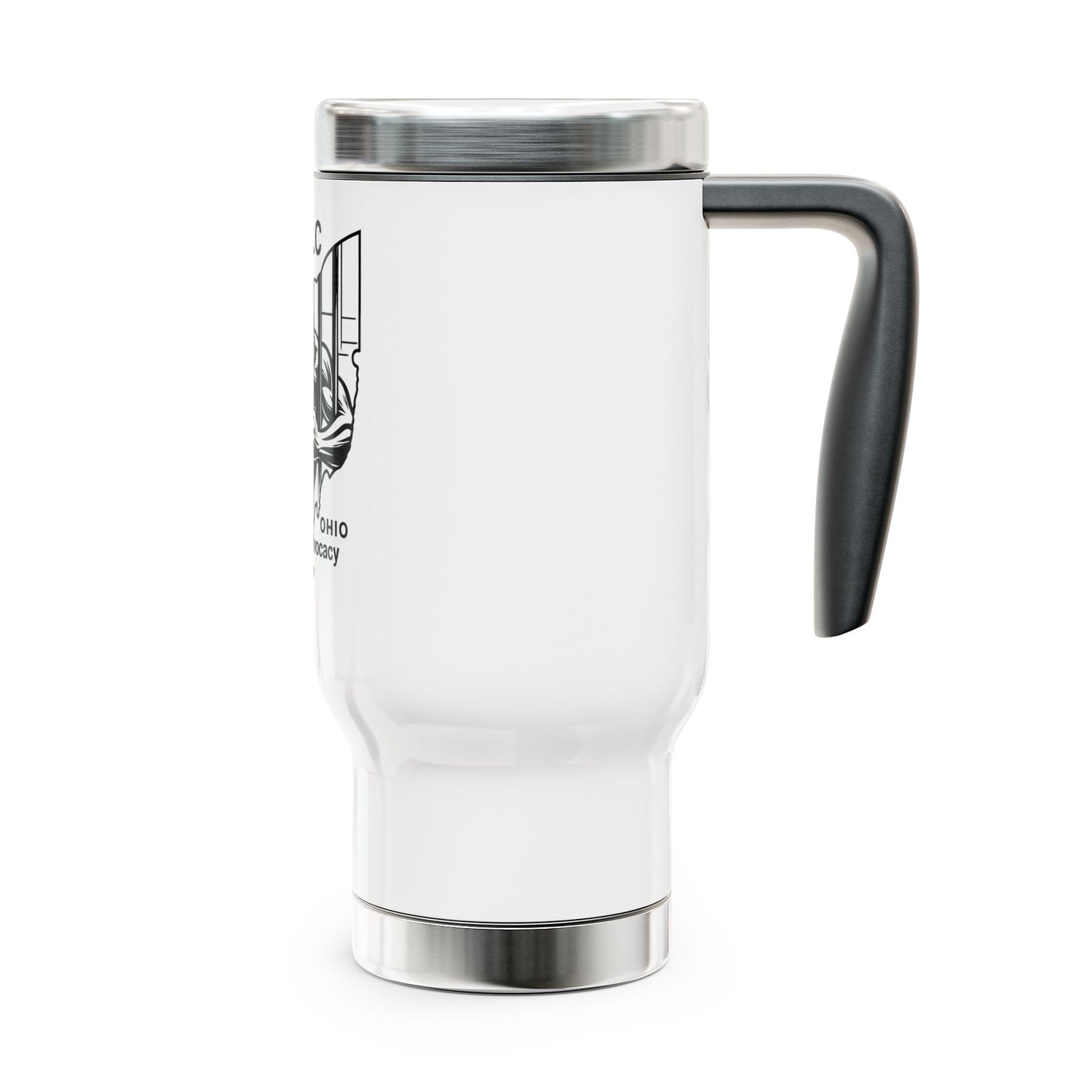 O.P.A.C. Advocacy Travel Mug – Stainless Steel Coffee Cup, Prisoner's Rights Support, Gift for Activists, Eco-Friendly Mug, Fundraising Merchandise