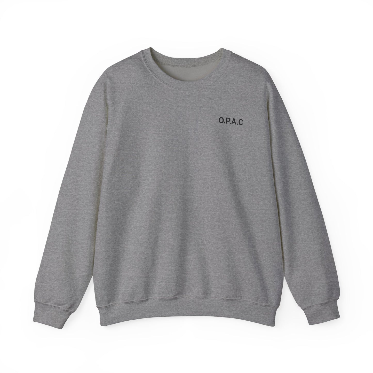 Cozy Comfort Classic Minimalistic O.P.A.C. (black-lettered) Prisoner's Advocacy Crewneck Sweatshirt | Unisex, Casual Wear, Gift for Him, Her, Stay-at-Home Style, Everyday Fashion - O.P.A.C.