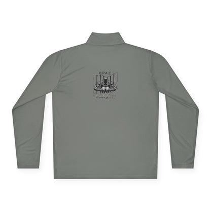 Unisex Quarter-Zip Pullover - Ladies O P A C Double-sided Black-lettered Text Logo Stylish Graphic Design