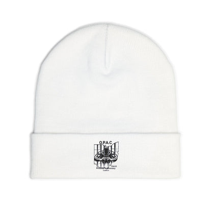 O.P.A.C. Ohio Prisoner's Advocacy Coalition Custom Embroidered Patch Logo Knit Beanie - Cozy Fashion Accessory, Winter Gift, O.P.A.C. Beanie, Streetwear Essential, Unisex Hat