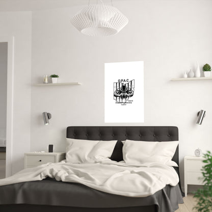 O.P.A.C. Prisoner Advocacy Art Print, Satin Poster for Social Justice, Unique Wall Décor, Support Prison Reform, Thought-Provoking Decor