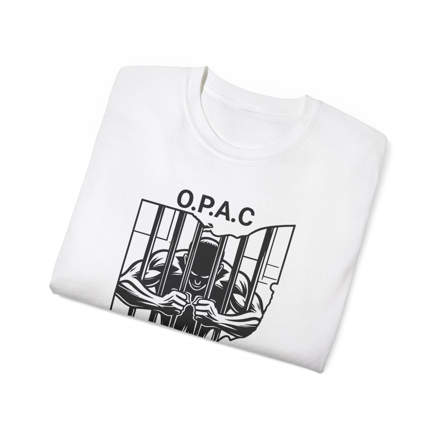 Black O.P.A.C. Advocacy Tee, Unisex Cotton T-Shirt for Supporters, Prison Advocacy, Social Justice, Awareness Shirt, Gift for Activists
