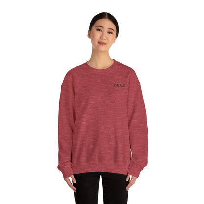 Cozy Comfort Classic Minimalistic O.P.A.C. (black-lettered) Prisoner's Advocacy Crewneck Sweatshirt | Unisex, Casual Wear, Gift for Him, Her, Stay-at-Home Style, Everyday Fashion - O.P.A.C.