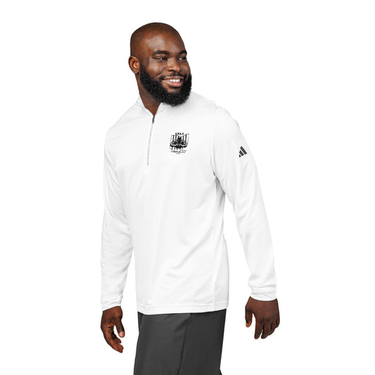 O.P.A.C. Prisoner's Advocacy Coalition Logo Design Embroidered Adidas Quarter-Zip Pullover