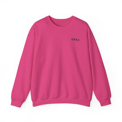 Cozy Comfort Classic Minimalistic O.P.A.C. (black-lettered) Prisoner's Advocacy Crewneck Sweatshirt | Unisex, Casual Wear, Gift for Him, Her, Stay-at-Home Style, Everyday Fashion - O.P.A.C.