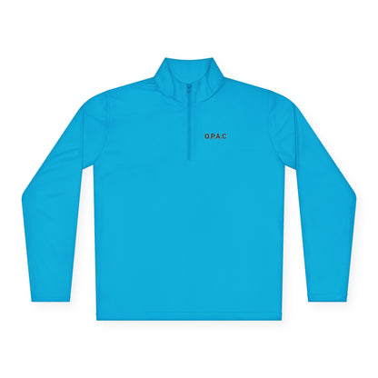 Unisex Quarter-Zip Pullover - Ladies O P A C Double-sided Black-lettered Text Logo Stylish Graphic Design