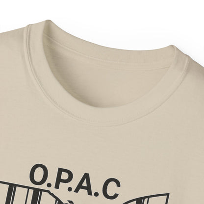 Black O.P.A.C. Advocacy Tee, Unisex Cotton T-Shirt for Supporters, Prison Advocacy, Social Justice, Awareness Shirt, Gift for Activists