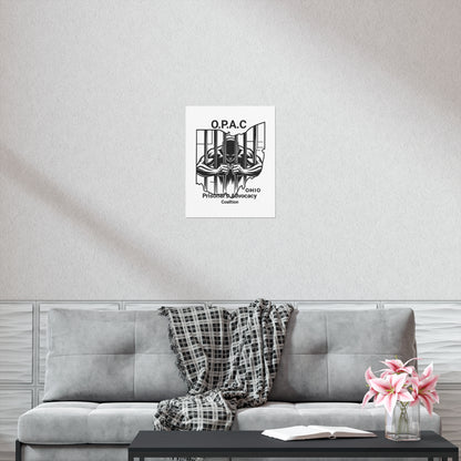 O.P.A.C. Prisoner Advocacy Art Print | Uncoated Posters for Social Justice Decor, Activism Wall Art, Awareness Posters, Community Engagement, [...]