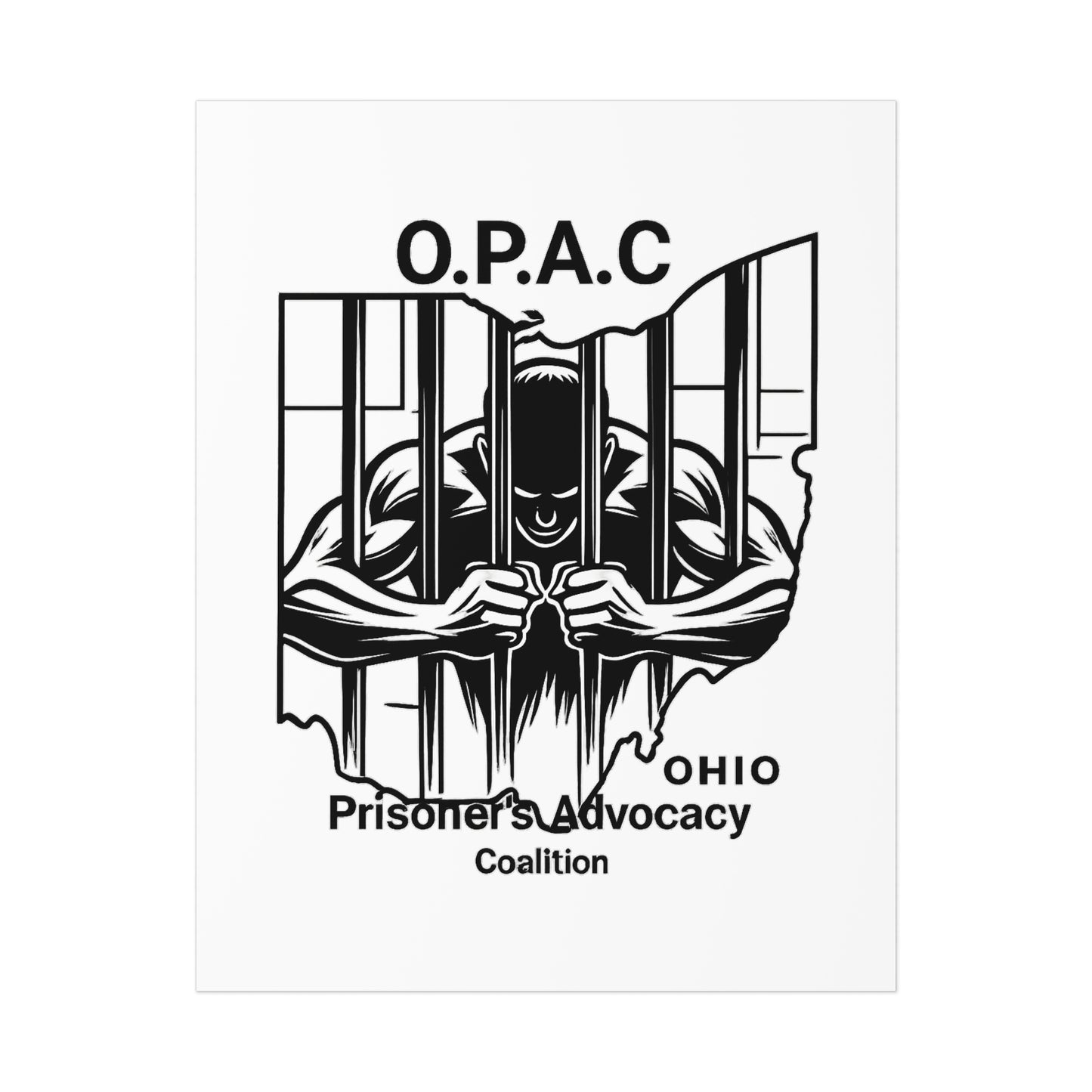 O.P.A.C. Prisoner Advocacy Art Print | Uncoated Posters for Social Justice Decor, Activism Wall Art, Awareness Posters, Community Engagement, [...]