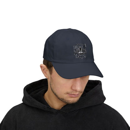 Black Embroidered Patch Logo Dad Cap