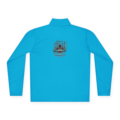 Unisex Quarter-Zip Pullover - Ladies O P A C Double-sided Black-lettered Text Logo Stylish Graphic Design