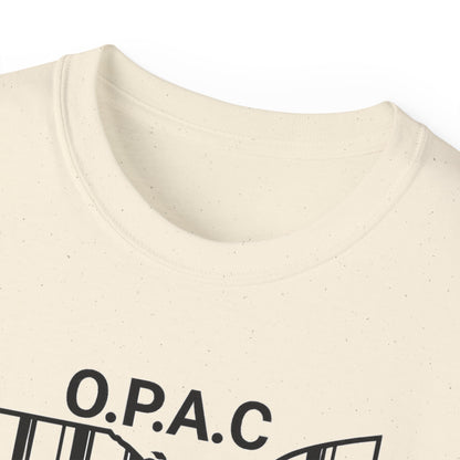 Black O.P.A.C. Advocacy Tee, Unisex Cotton T-Shirt for Supporters, Prison Advocacy, Social Justice, Awareness Shirt, Gift for Activists