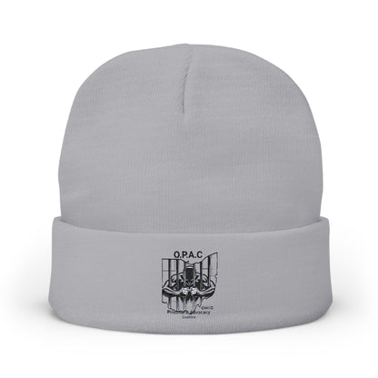 O.P.A.C. Ohio Prisoner's Advocacy Coalition Custom Embroidered Patch Logo Knit Beanie - Cozy Fashion Accessory, Winter Gift, O.P.A.C. Beanie, Streetwear Essential, Unisex Hat