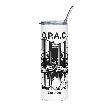 Custom Stainless Steel O.P.A.C. Tumbler for Advocates, 20oz - Prisoner's Rights, Perfect for Gifts, Fundraising, and Activism
