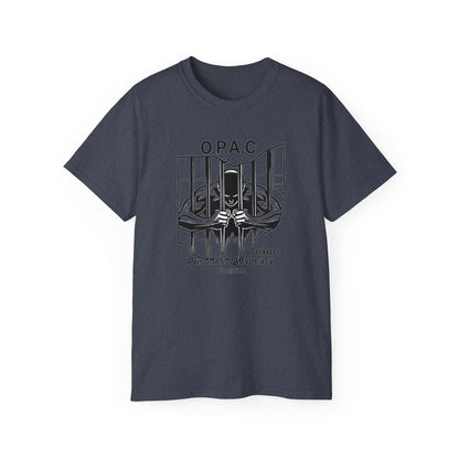 Black O.P.A.C. Advocacy Tee, Unisex Cotton T-Shirt for Supporters, Prison Advocacy, Social Justice, Awareness Shirt, Gift for Activists