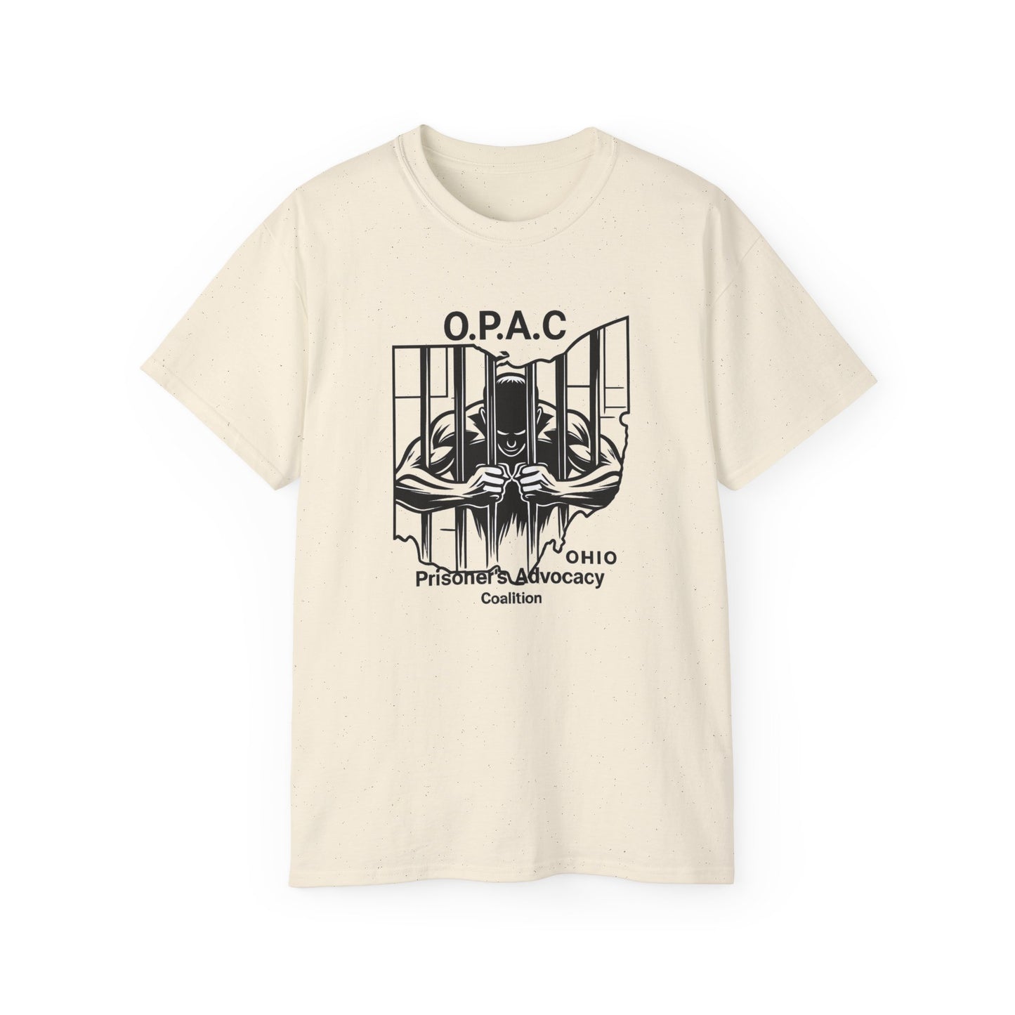 Black O.P.A.C. Advocacy Tee, Unisex Cotton T-Shirt for Supporters, Prison Advocacy, Social Justice, Awareness Shirt, Gift for Activists