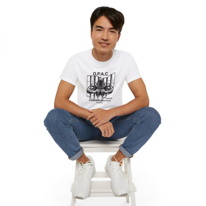 Black O.P.A.C. Advocacy Tee, Unisex Cotton T-Shirt for Supporters, Prison Advocacy, Social Justice, Awareness Shirt, Gift for Activists