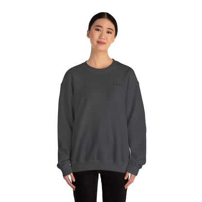Cozy Comfort Classic Minimalistic O.P.A.C. (black-lettered) Prisoner's Advocacy Crewneck Sweatshirt | Unisex, Casual Wear, Gift for Him, Her, Stay-at-Home Style, Everyday Fashion - O.P.A.C.