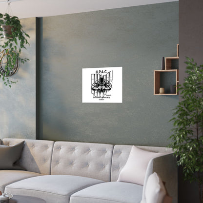 O.P.A.C. Prisoner Advocacy Art Print, Satin Poster for Social Justice, Unique Wall Décor, Support Prison Reform, Thought-Provoking Decor