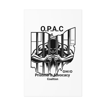 O.P.A.C. Prisoner Advocacy Art Print | Uncoated Posters for Social Justice Decor, Activism Wall Art, Awareness Posters, Community Engagement, [...]