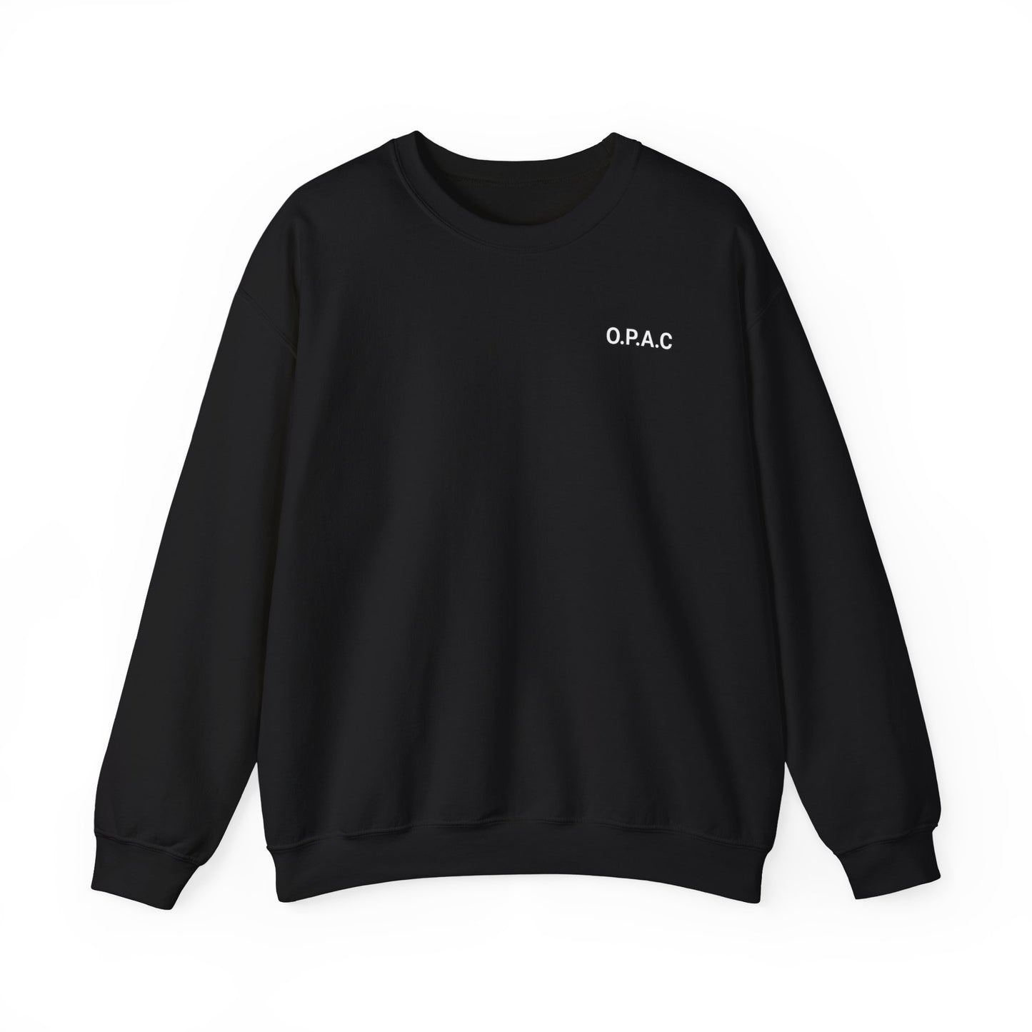 Cozy Comfort Classic Minimalistic (white-lettered) O.P.A.C. Prisoner's Advocacy Crewneck Sweatshirt | Unisex, Casual Wear, Gift for Him, Her, Stay-at-Home Style, Everyday Fashion - O.P.A.C.