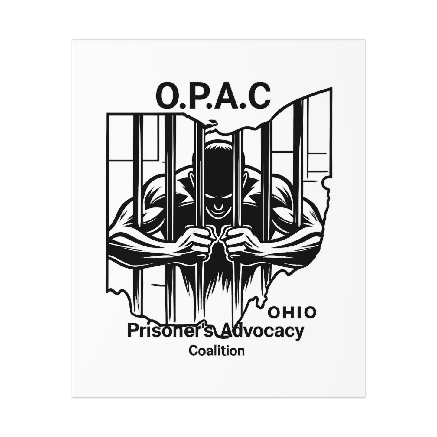 O.P.A.C. Prisoner Advocacy Art Print | Uncoated Posters for Social Justice Decor, Activism Wall Art, Awareness Posters, Community Engagement, [...]